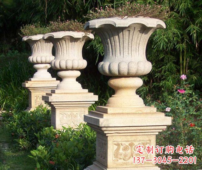 鹤壁高质量大理石花盆石雕