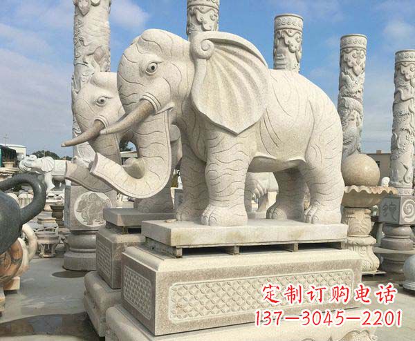鹤壁大理石招财大象雕塑