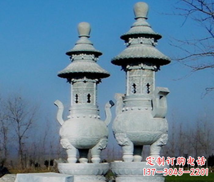 鹤壁公园景观仿古石雕香炉