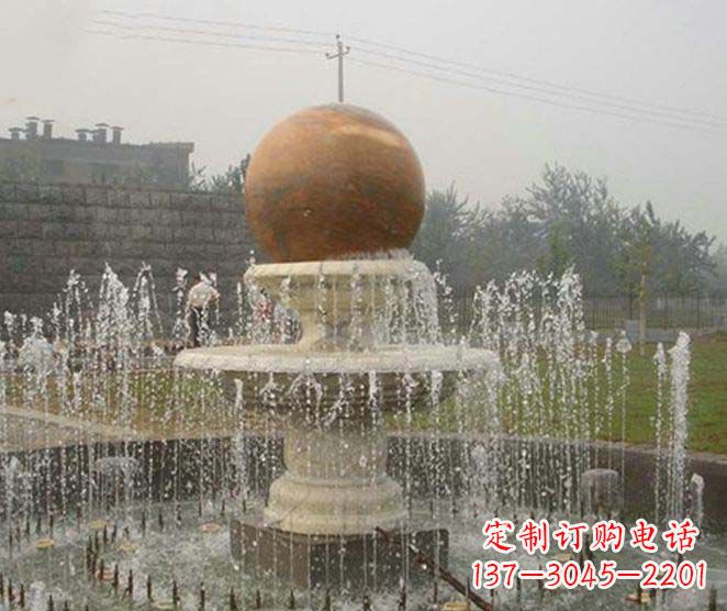 鹤壁公园景观风水球喷泉石雕