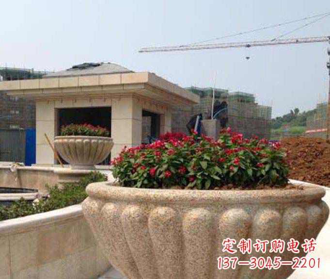 鹤壁公园景观花盆石雕
