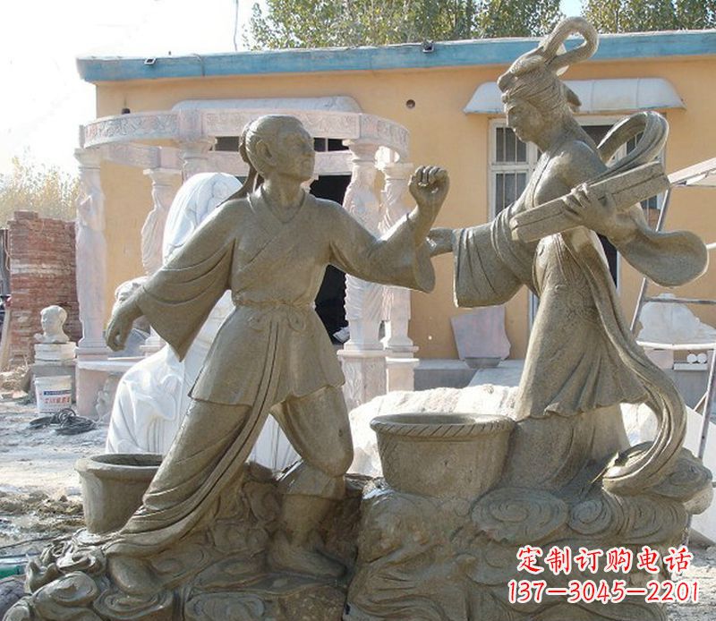 鹤壁公园景观牛郎织女石雕