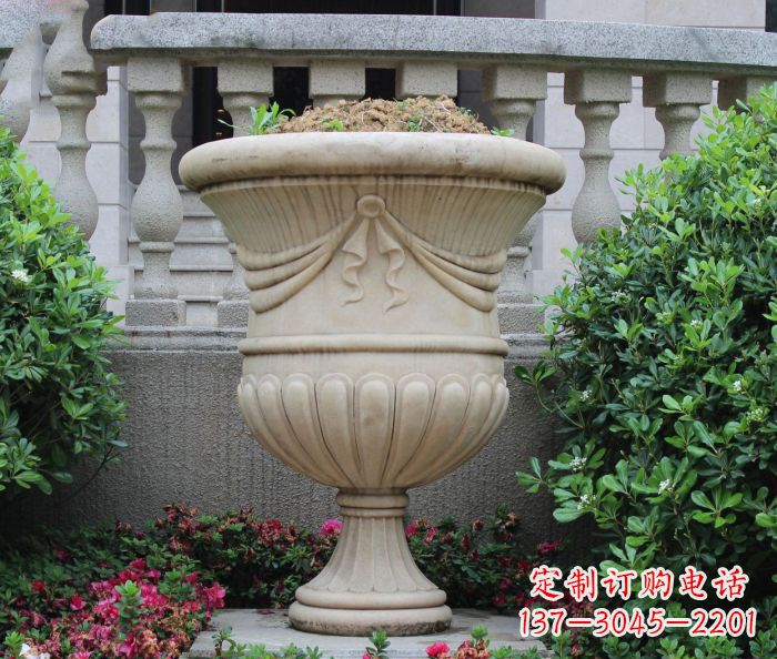 鹤壁公园景观欧式花盆石雕