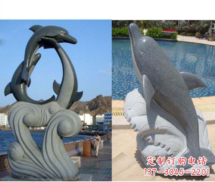 鹤壁艺术精细 海豚雕塑