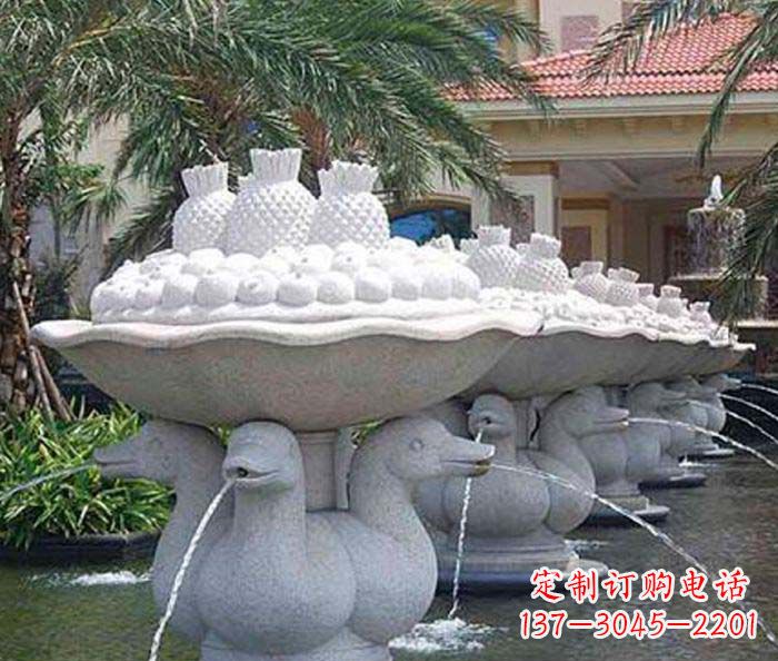 鹤壁高雅精致的天鹅石雕