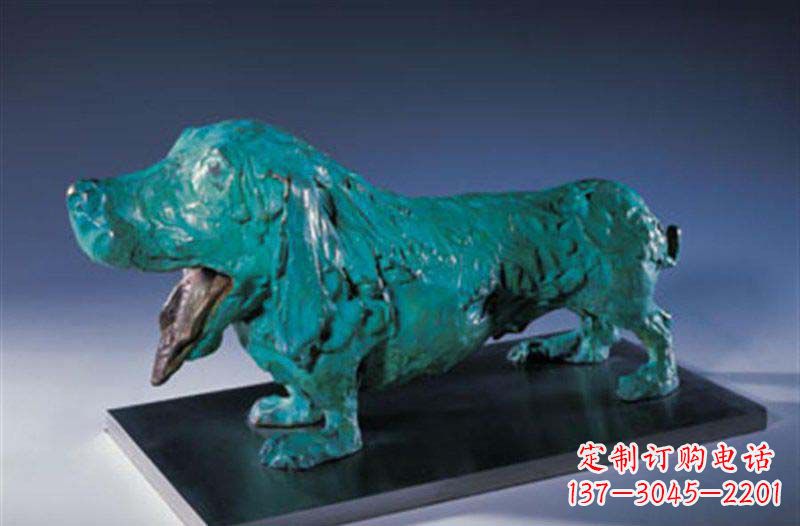 鹤壁柯基狗铜雕艺术品