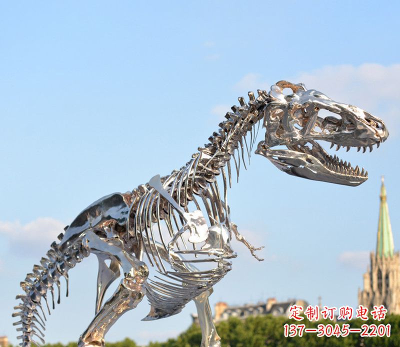 鹤壁公园恐龙雕塑不锈钢