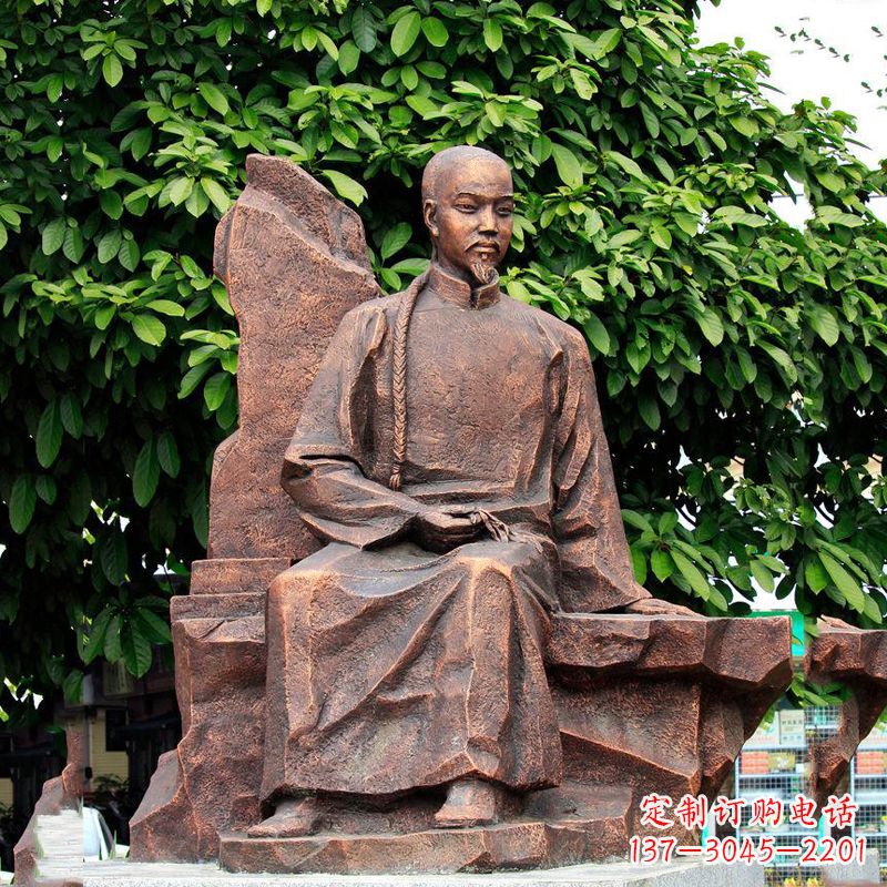 鹤壁清朝名人叶天士纯铜雕像