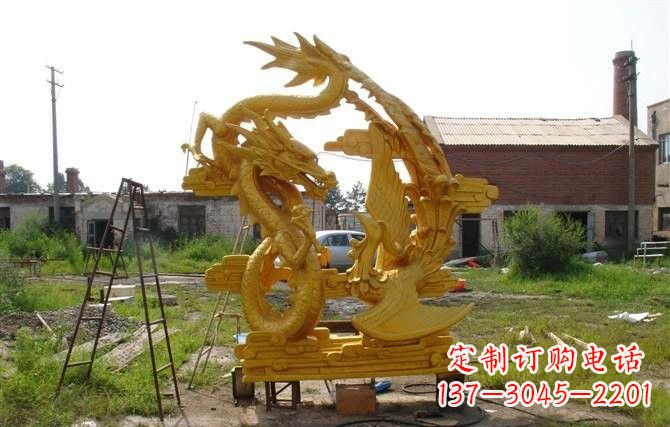 鹤壁产品名称“象征吉祥,唤醒美好——中领雕塑铜雕龙凤呈祥”