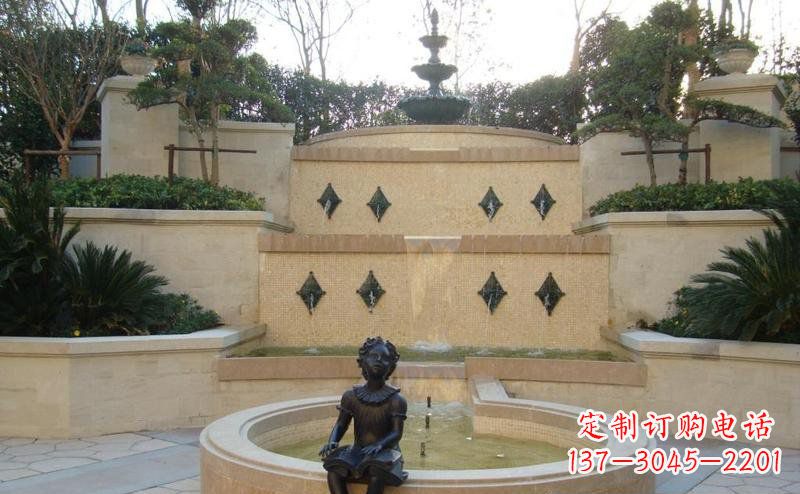 鹤壁西方风尚小女孩铜雕