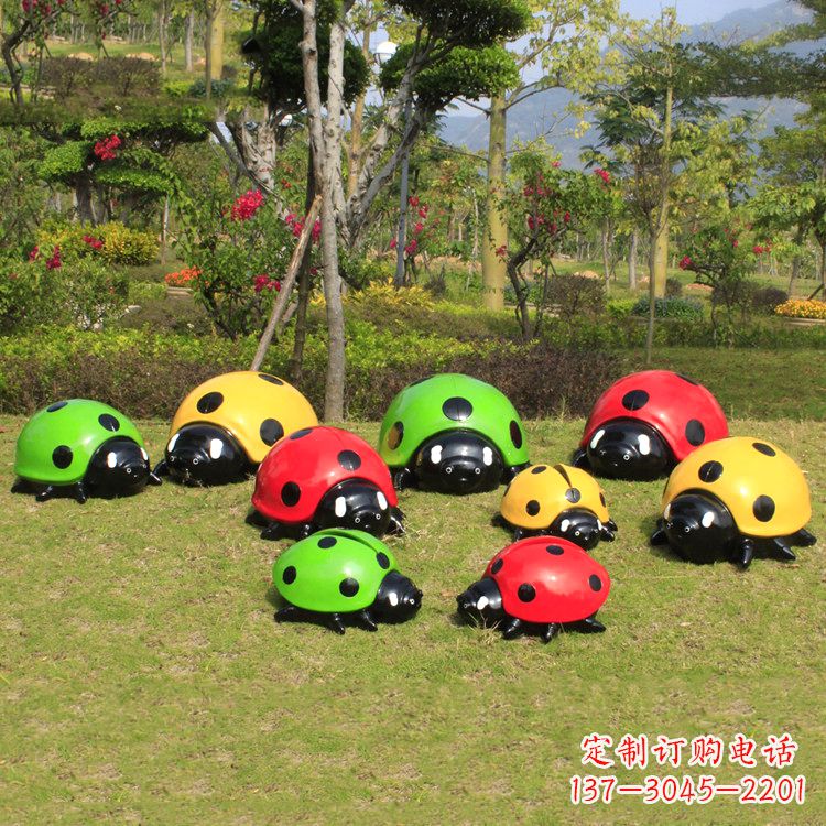 鹤壁幼儿园瓢虫雕塑摆件