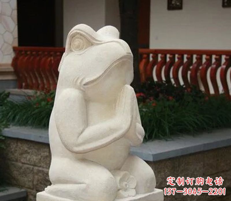 鹤壁中领雕塑精美绝伦的青蛙石雕