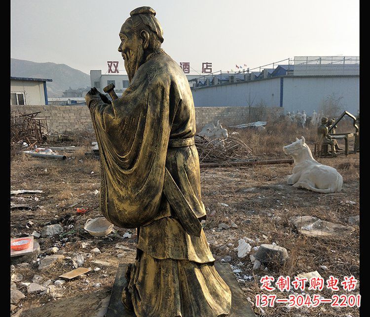 鹤壁铜铸孔子雕塑,传承中华民族精神文化