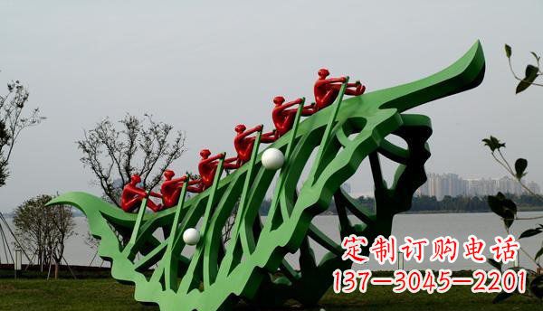 鹤壁公园树叶不锈钢雕塑