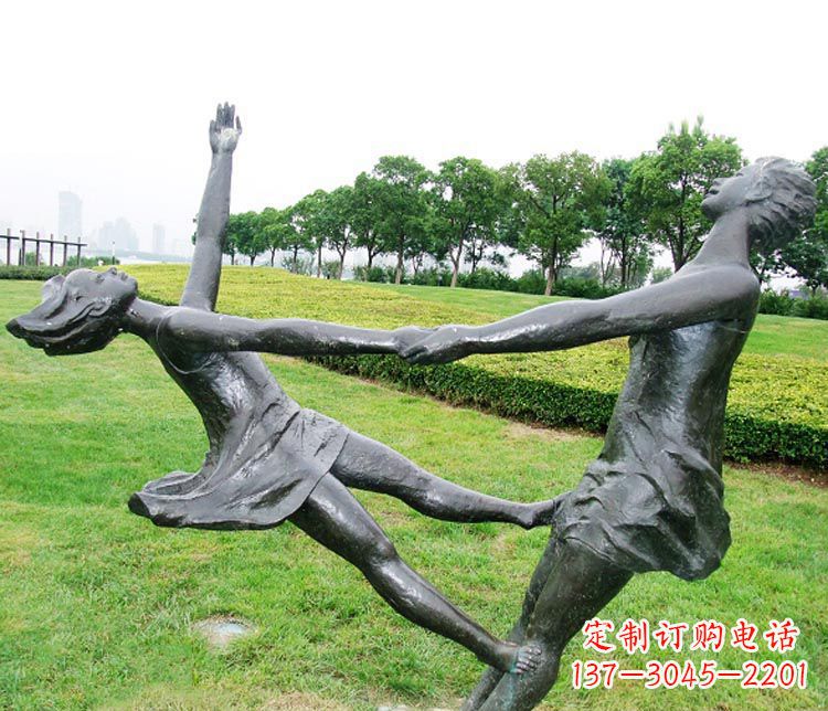 鹤壁中领雕塑定制风姿绰约的女孩铜雕