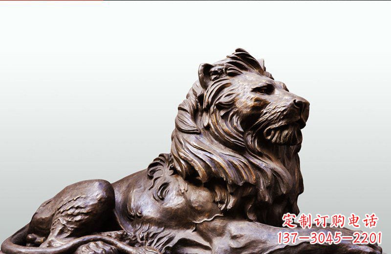 鹤壁铜雕卧室狮子精美动物雕塑