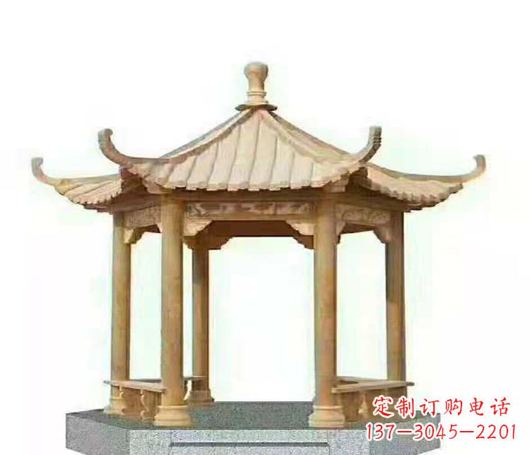 鹤壁晚霞凉亭石雕