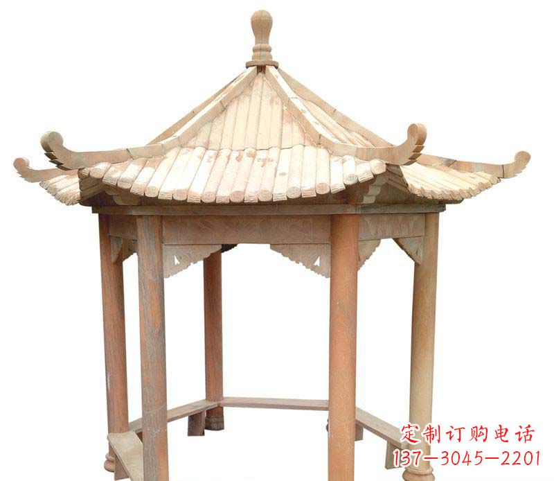 鹤壁精美六角凉亭雕塑
