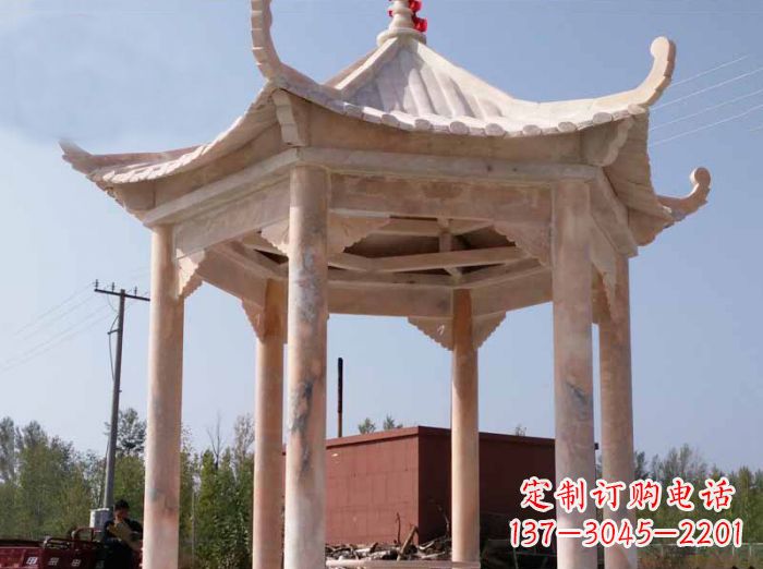 鹤壁红六角凉亭雕塑