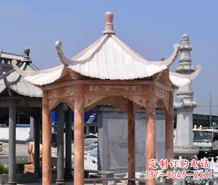 鹤壁中领雕塑设计凉亭雕塑,清新简约添美感