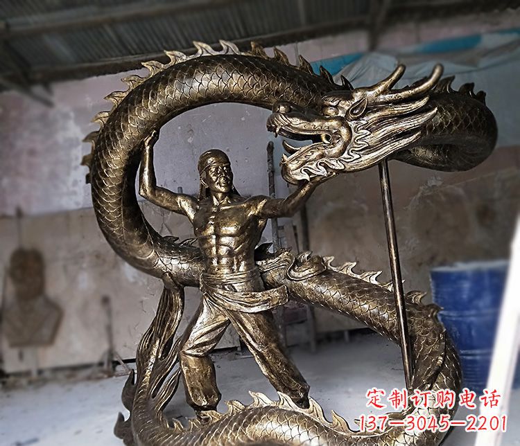 鹤壁高质量的文化艺术装饰铜雕龙雕塑
