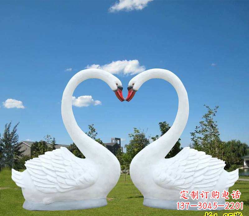 鹤壁玻璃钢仿真天鹅雕塑