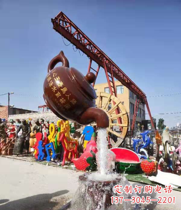 鹤壁玻璃钢仿真茶壶雕塑