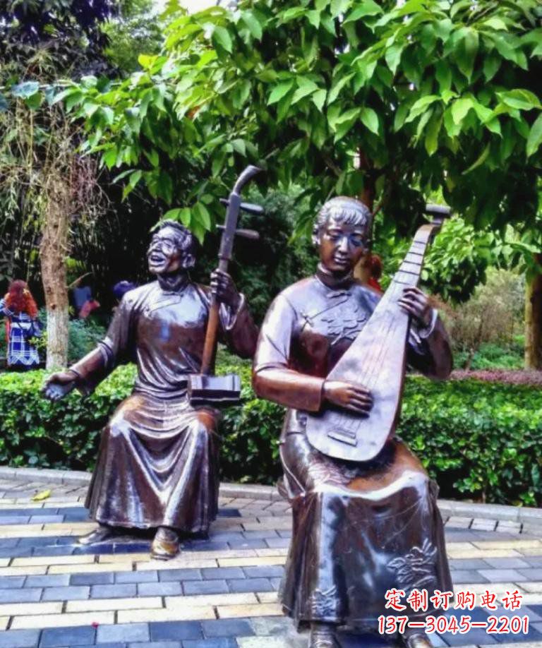 鹤壁以音乐为灵感原点的二胡铜雕