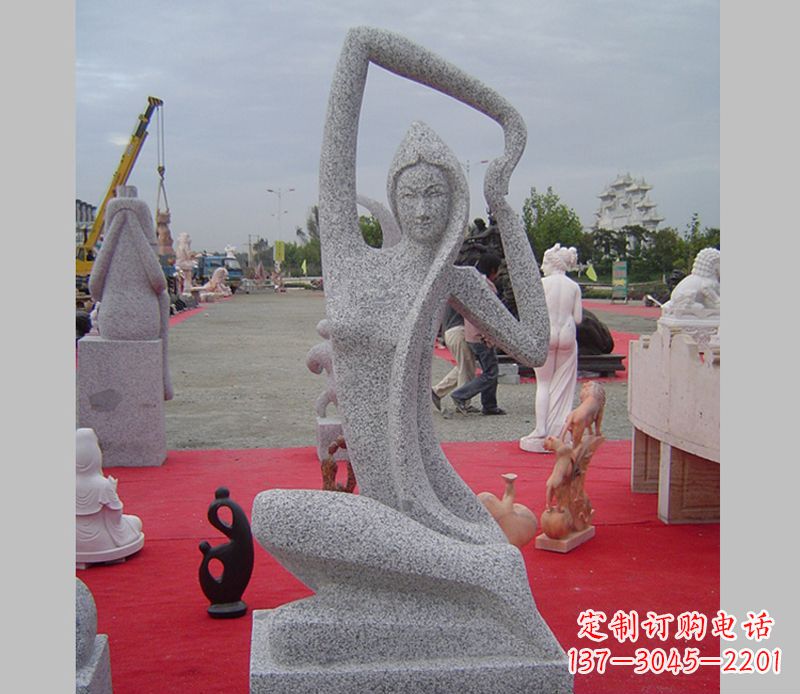 鹤壁中领雕塑定制精美瑜伽美女雕塑