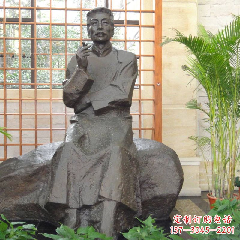 鹤壁中领雕塑|传承历史文化的鲁迅铜雕像