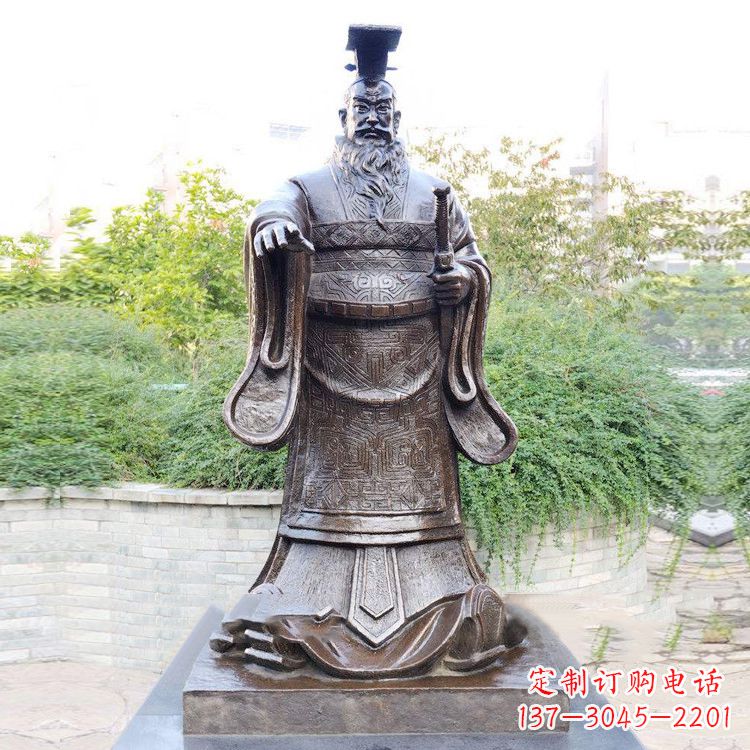 鹤壁公园原理历史名人古代著名帝王雕塑秦始皇雕像