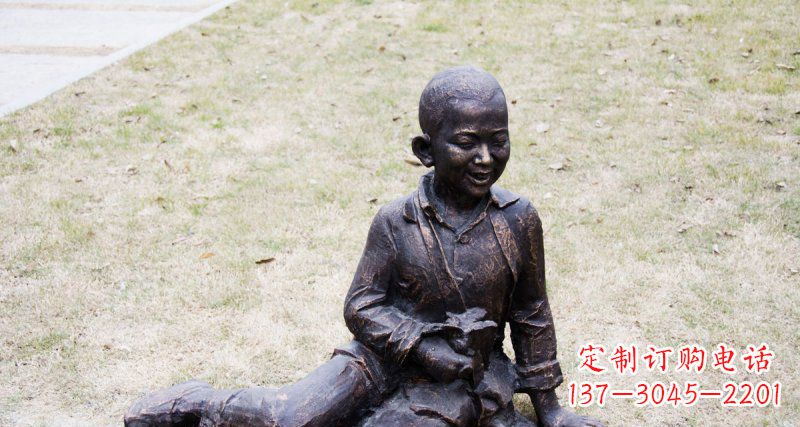 鹤壁儿童景观铜雕