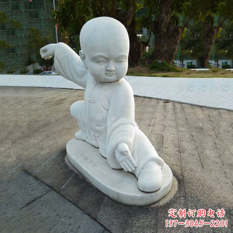 鹤壁功夫和尚汉白玉石雕
