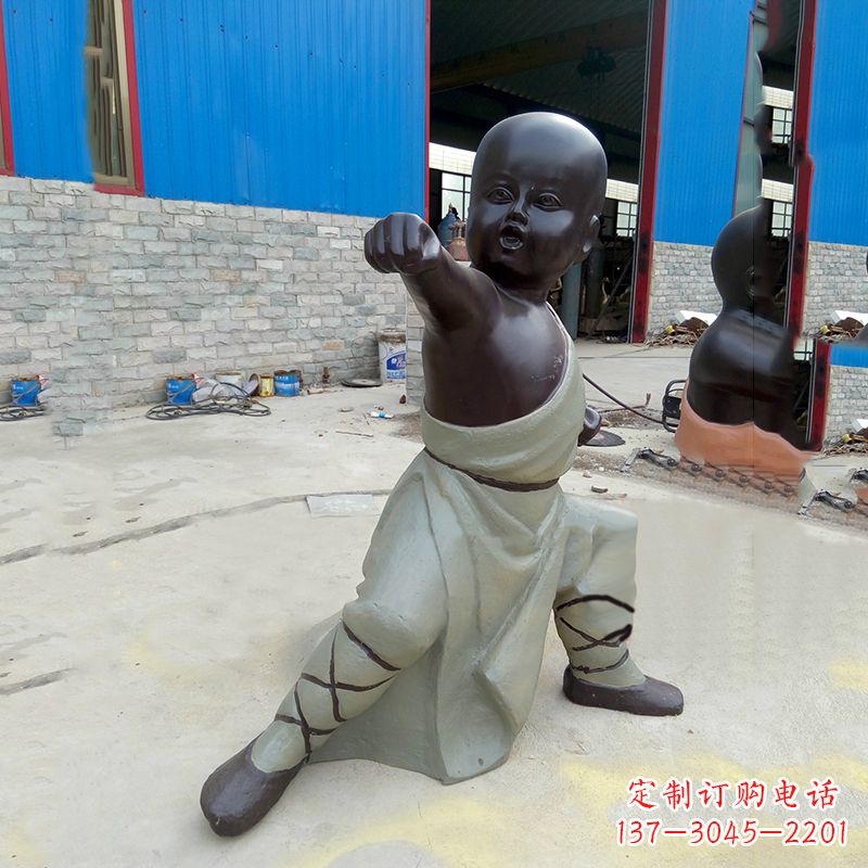 鹤壁功夫和尚铜雕塑