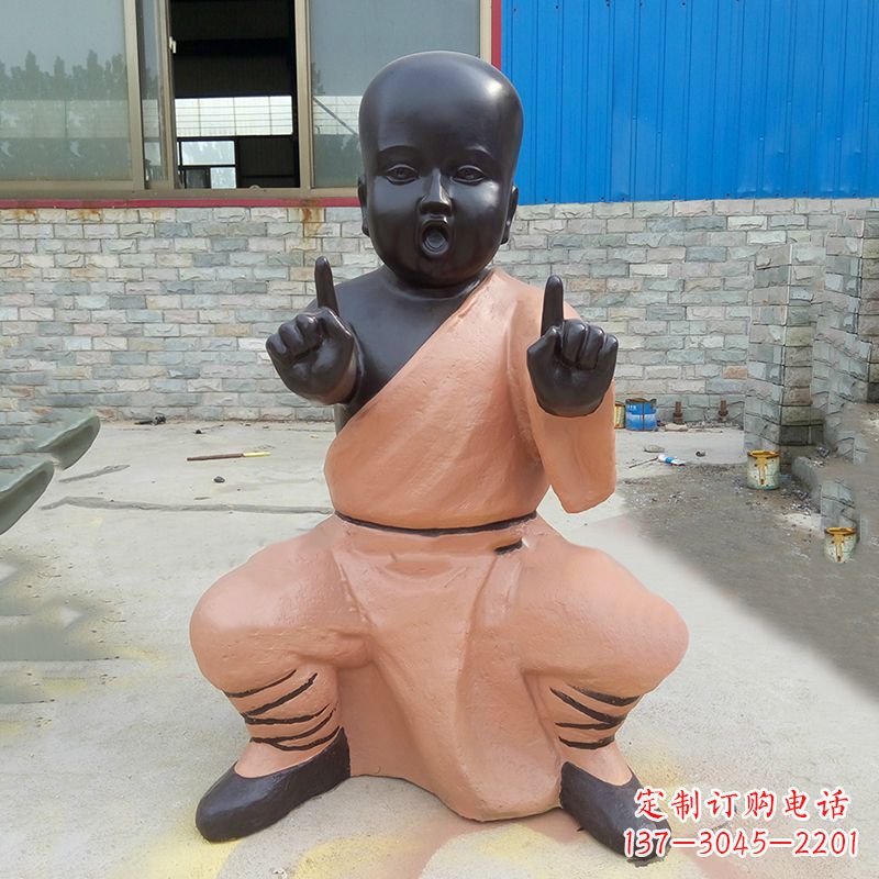 鹤壁功夫小和尚铜雕