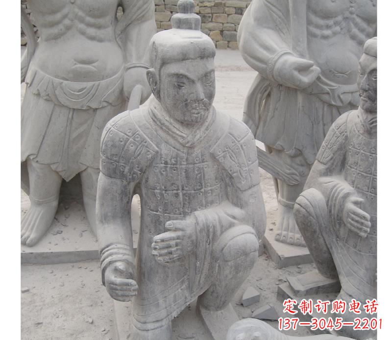 鹤壁古代兵马俑石雕