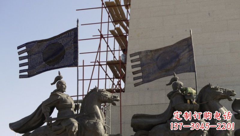 鹤壁古代将军景区铜雕