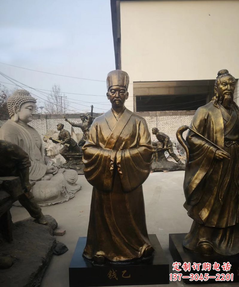 鹤壁古代名人钱乙铜雕