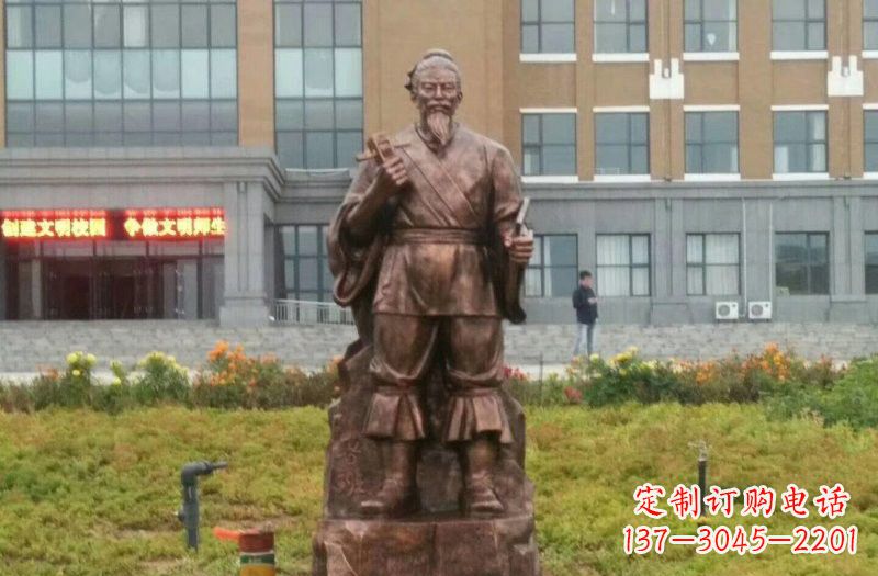 鹤壁传承古代名人铜雕——鲁班雕像