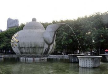 鹤壁精致雕塑茶壶石雕