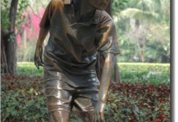 鹤壁产品名称青春活力的男孩铜雕