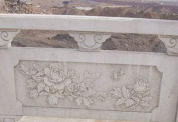鹤壁牡丹花浮雕石栏板景观雕塑