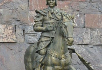 鹤壁公园纪念将军骑马铜雕