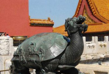 鹤壁精美铜雕龙龟，给你公园独特色彩