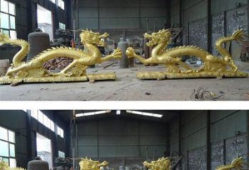鹤壁古典传统双龙戏珠铜雕塑