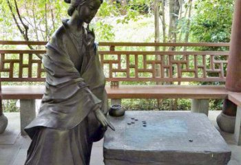 鹤壁艺术精灵西施下棋情景雕塑