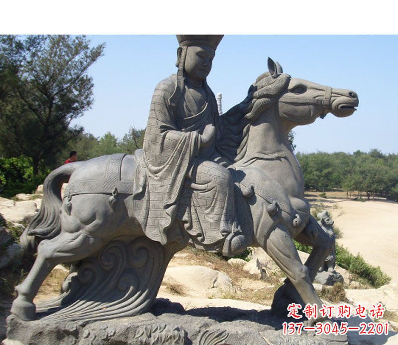 鹤壁中领雕塑:古代人物唐僧骑马雕塑