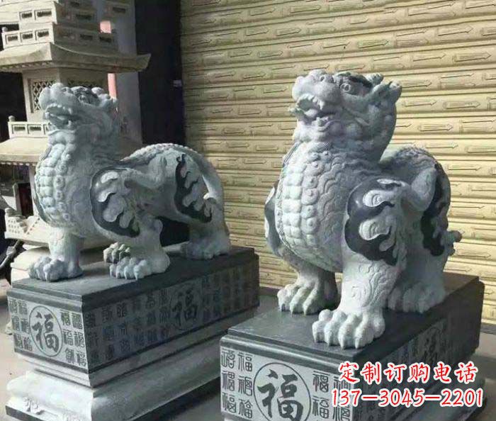 鹤壁传承经典的古典貔貅石雕