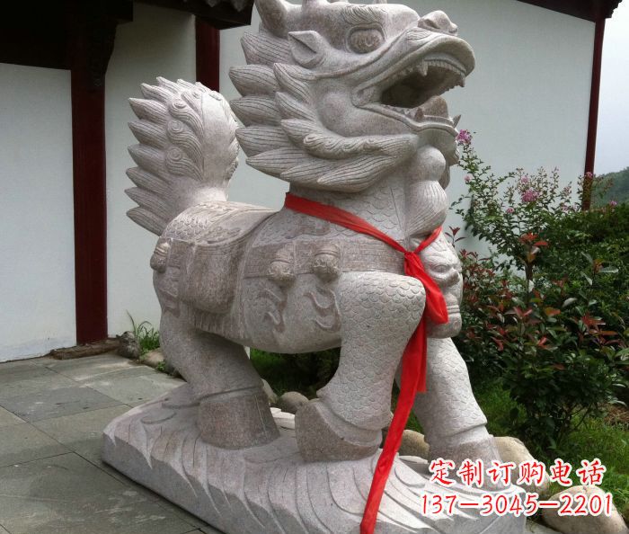 鹤壁古典神麒麟石雕,令人叹为观止的精美艺术