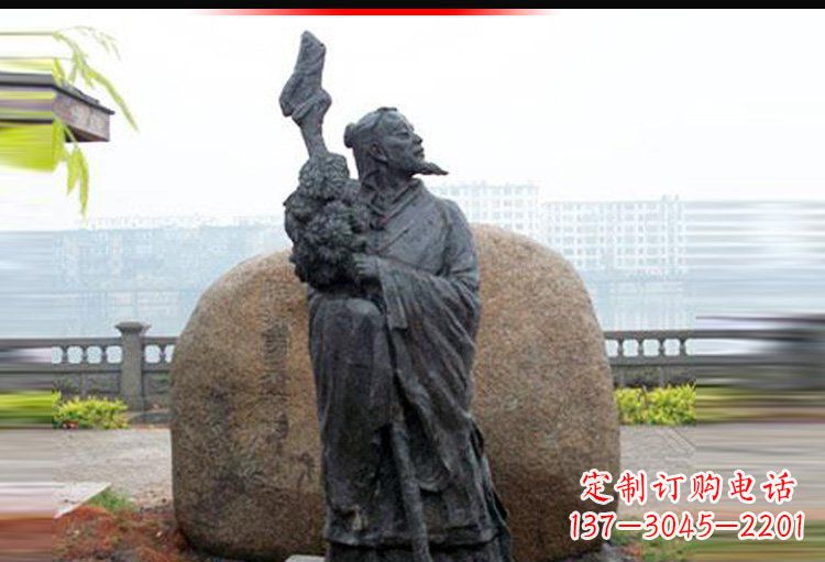 鹤壁传承古代文化,陶渊明雕塑悠久记忆